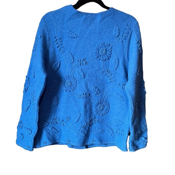 EUC Talbots Women's 100% Wool Cardigan Blue Colour Size Medium - Picture 2 of 10